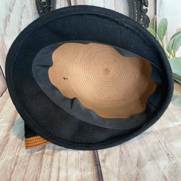 CoCo Women’s Cloche Hat with Side Flower Fan Brown Party Church - Picture 5 of 5